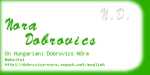 nora dobrovics business card
